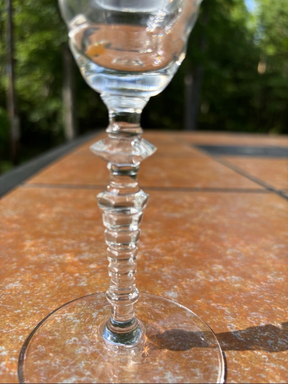 Rock Sharpe "Marshfield" Etched Crystal Water Glass/Water Goblet- Set of 3 - Picture 5 of 8